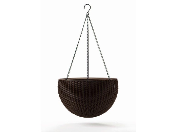 Keter Květináč  Hanging Sphere whiskey hnědý