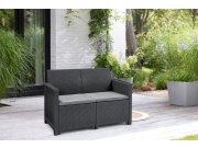 Keter Zahradní nábytek  Elodie dvousedadlová pohovka grafitová