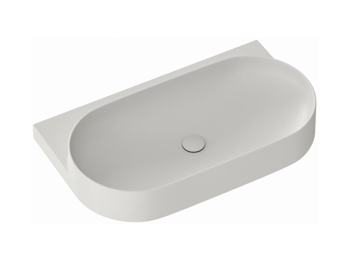 Ravak Umývadlo Yard 80, s otvorom pre batériu, bez prepadu, čierna matná