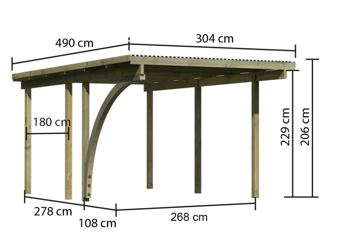 Přístřešek na auto Karibu ECO B