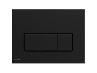 WC, bidety a pisoáry –  Ravak WC tlačidlo Uni slim, čierna