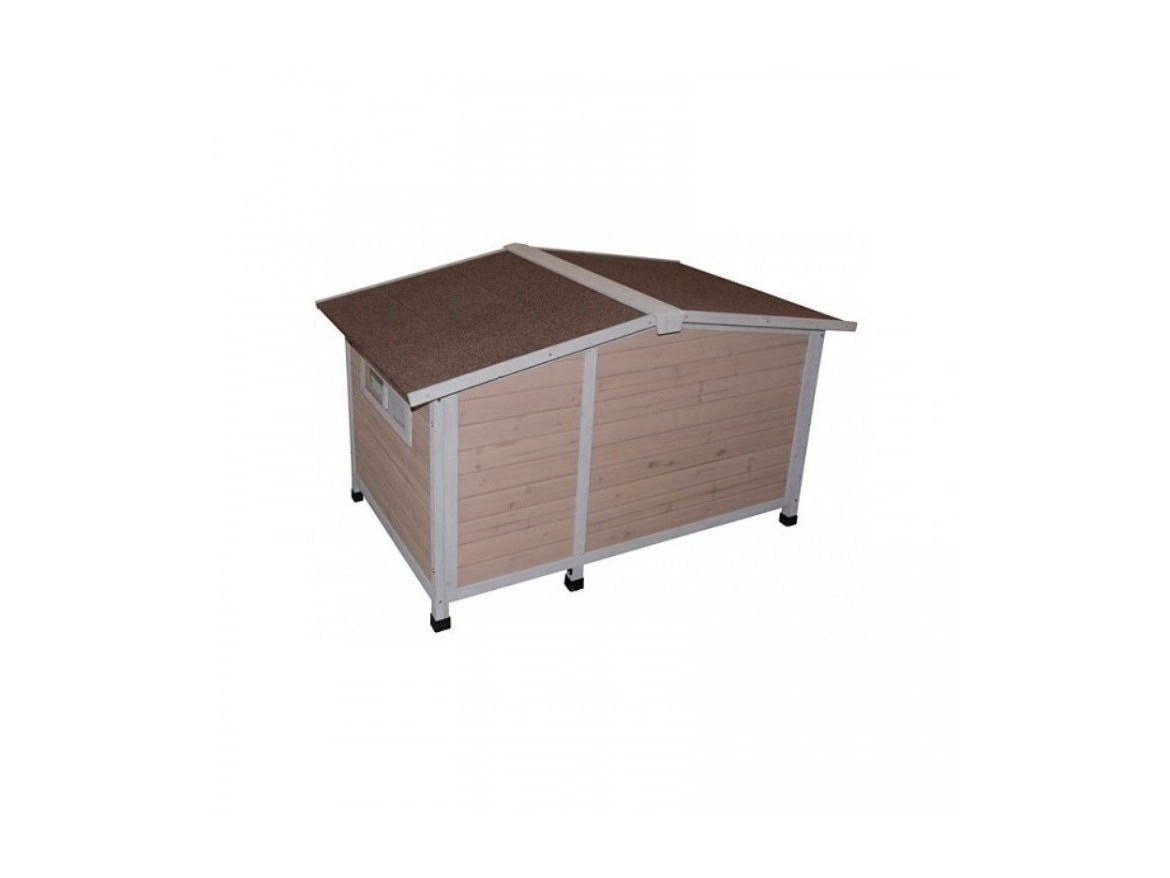 Scobax Bouda pro psa OVERVIEW, dřevěná s průhlednou stěnou, 134 x 92 x 82 cm