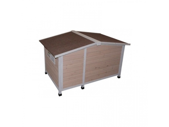 Scobax Bouda pro psa OVERVIEW, dřevěná s průhlednou stěnou, 134 x 92 x 82 cm