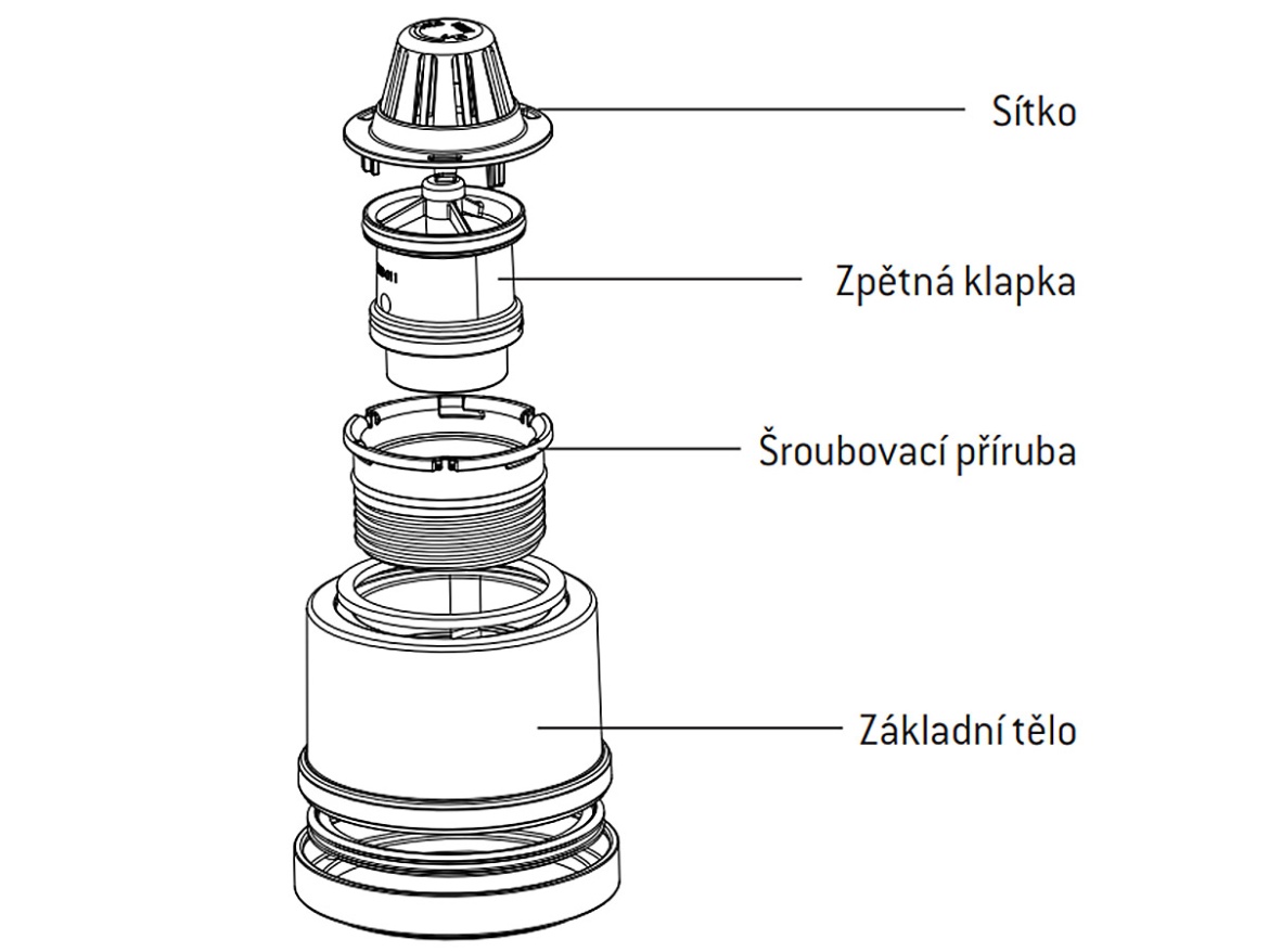 Odvodňovací Scobax přípojka Stop Pro