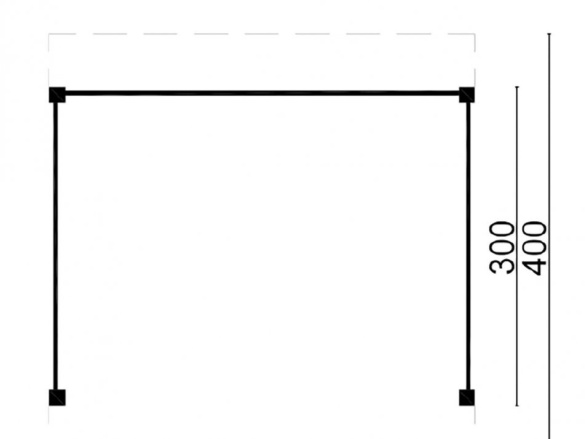 Tuindeco Ommen DIY Flat Roof black impregnated