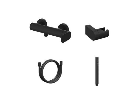 Ravak EL 032.20GB.+S Sprchová nástěnná baterie se sprchovým setem, Graphite Brushed