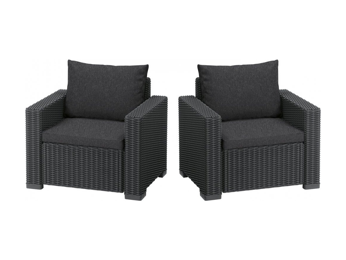 Keter Zahradní křesla  California Mix&Match Chair - 83 x 68 x 72 cm - 2ks - grafitová