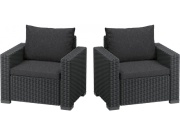 Keter Zahradní křesla  California Mix&Match Chair - 83 x 68 x 72 cm - 2ks - grafitová