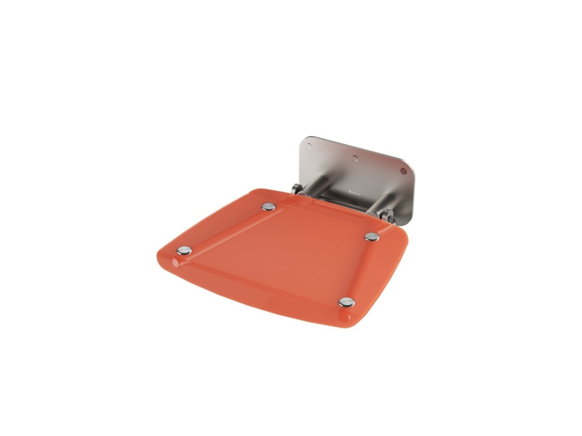 Ravak Sedadlo Ovo B II, orange/čierna