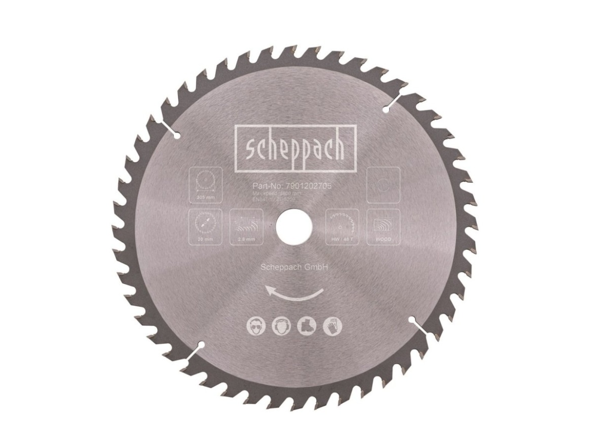 Pre HM 305 SL / HM 140 L Scheppach Pilový kotouč TCT ( 305 x 30 x 3 mm, 48 Z )
