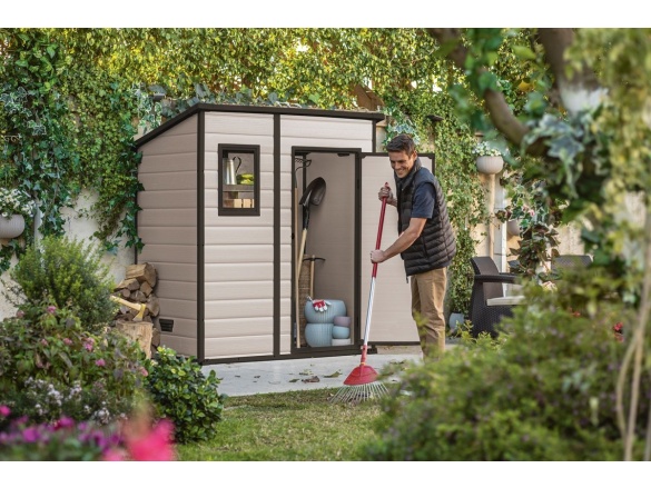 Műanyag kerti ház Keter MANOR 6 x 4 Penthouse béžový, s podlahou