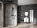 Ravak NSKK3 90x90, čierna+transparent
