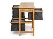 G21 Koš na prádlo  38 l s úložnými boxy, bambusový