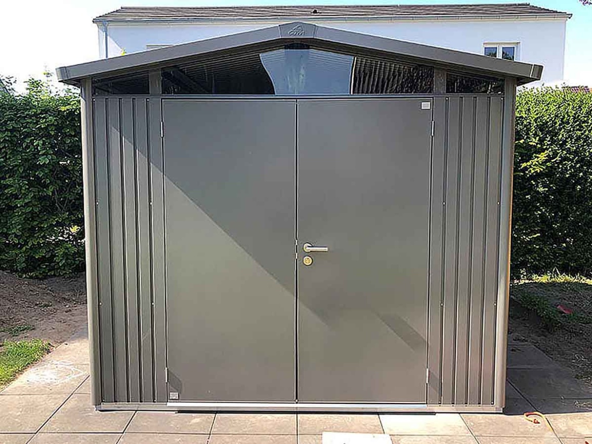 Plechový záhradný domček Biohort Panorama DUO