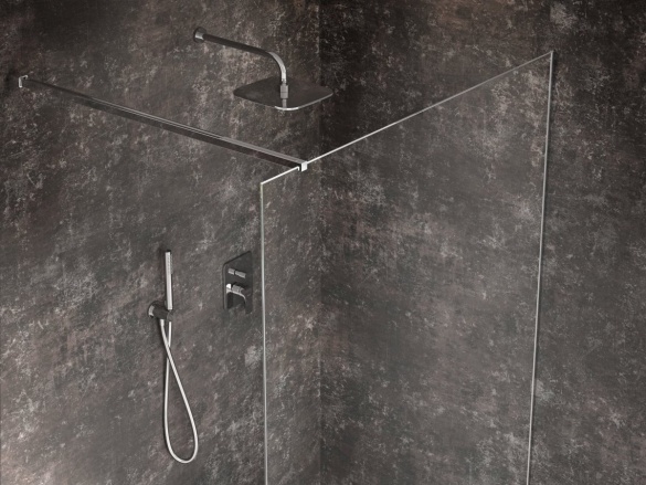 Ravak FL 090.21BLM Sprchový podomítkový set, černá matná