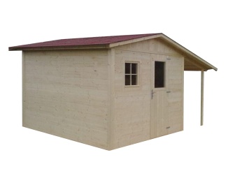 Dřevěné zahradní domky Bohemit – Bohemit Rohan 4,5 m x 2,3 m, boční přesah s mezistěnou