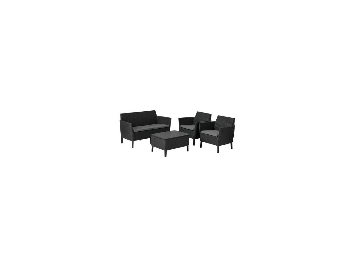 Keter Zahradní set Keter Salemo 2 seater sofa - grafitová / šedá