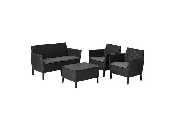 Keter Zahradní set Keter Salemo 2 seater sofa - grafitová / šedá