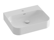 Ravak Umývadlo Ceramic Slim Wall R 55 N, s otvorom pre batériu, s prepadom, čierna matná