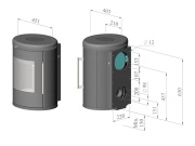 Závesné krbové kachle Morsø 6870 5,8 kW