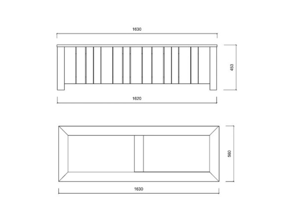 Samozavlažovací kvetináč obdĺžnik Česká Manufaktura