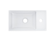 Ravak Umývátko Veda Slim 40, s otvorem pro baterii, bez přepadu, černá matná