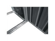 Přístřešek na dřevo s kůlnou 2,7 x 1,6 m s pultovou střechou antracit Riwall PRO RMWS 3x9 Anthracite