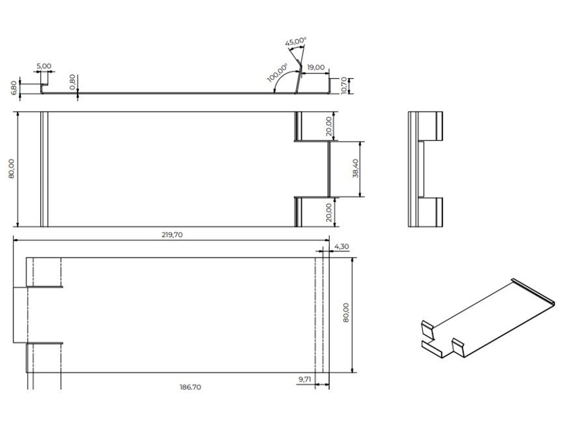 Dakota Držáky pro boční ukončení terasy Bismarck UNI