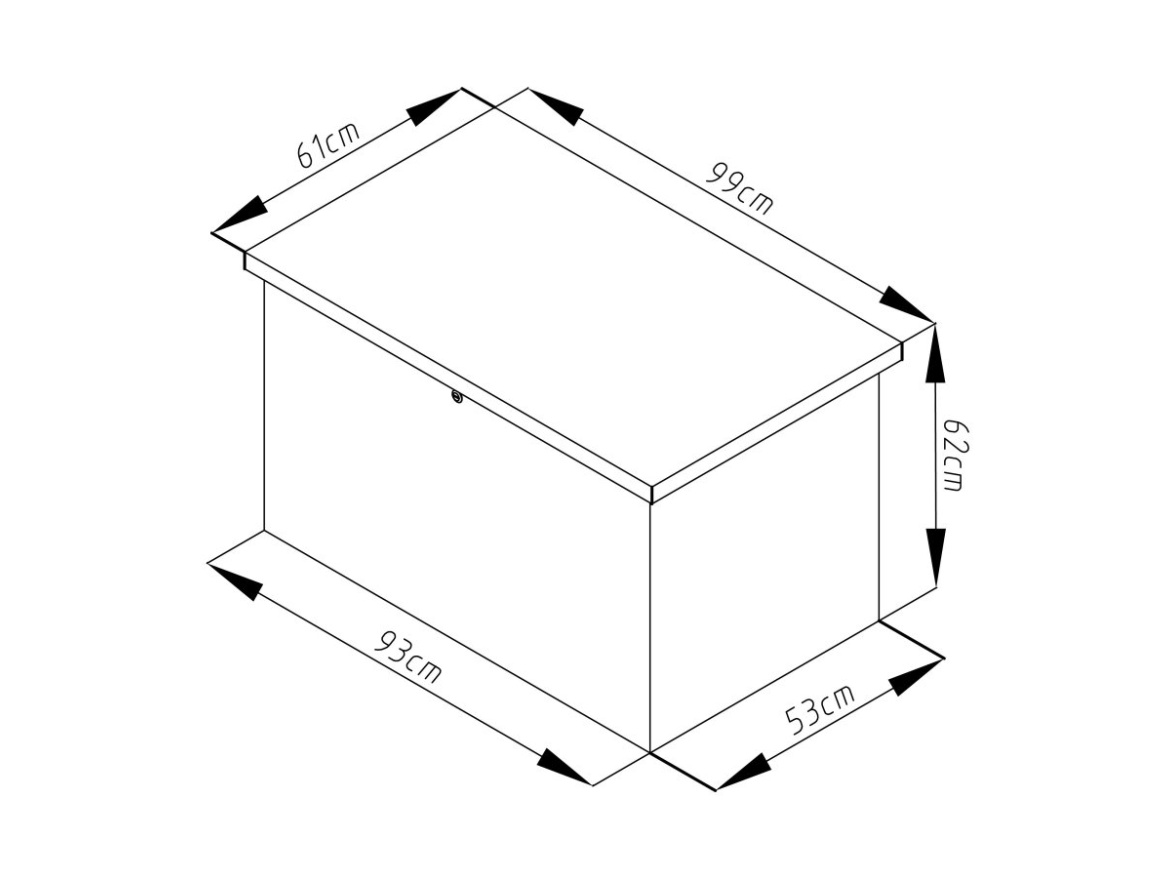 G21 Zahradní box  Denver 280 L, antracitový plechový