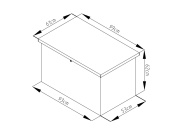 G21 Zahradní box  Denver 280 L, antracitový plechový