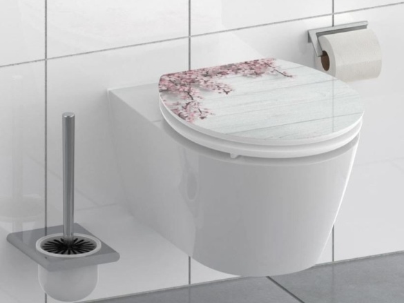 WC sedátka, záchodová prkna Schütte FLOWERS AND WOOD | MDF HG, Soft Close