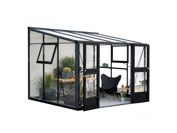 Skleníky k stene zo skla