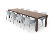 Keter Jídelní stůl  JULIE DOUBLE - 295 x 90 x 74,5 / 147,5 x 180 x 74,5 - cappuccino