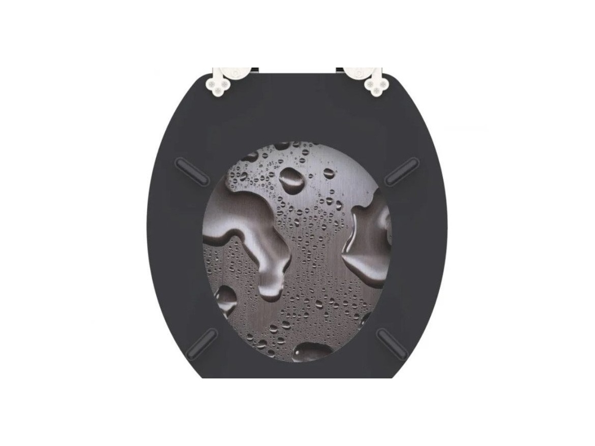 WC sedátka, záchodová prkna Schütte GREY STEEL | MDF, Soft Close