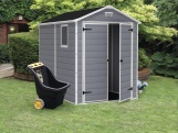Keter Zahradní domek MANOR 6 x 8 DD šedý / bílý, s podlahou, poškozený obal