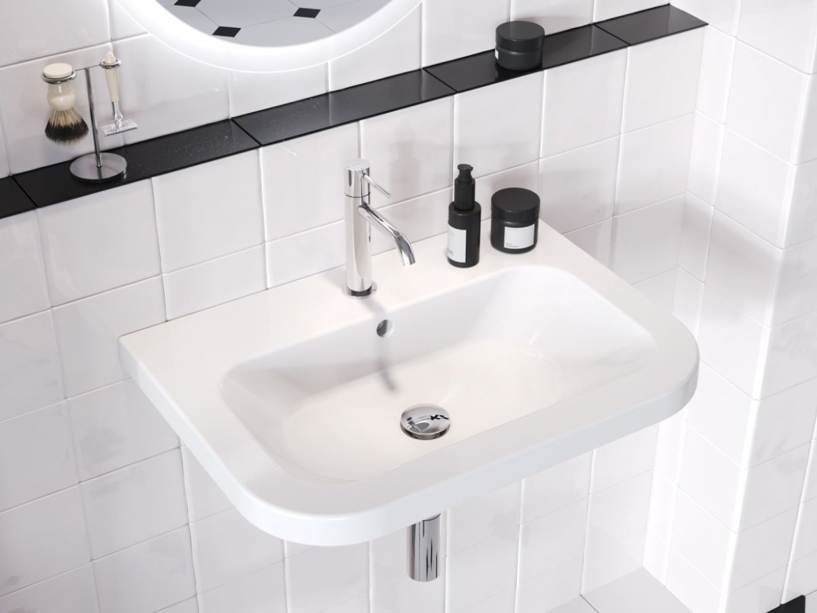 Ravak ES 012.11WV Umývadlová batéria BeCool 190 mm bez odtokovej armatúry, White Velvet