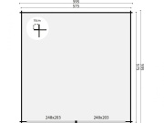 Tuindeco Nysse Garage/open-sided barn | 70mm | impregnated yellow