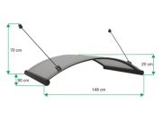 Vchodová stříška Gutta Rondo Glass