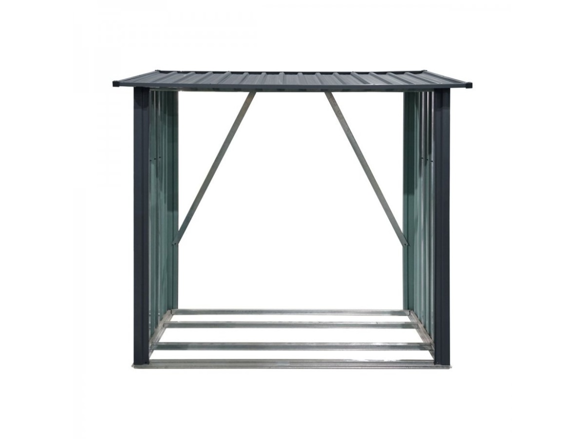 Přístřešek na dřevo 2 x 1,5 m s pultovou střechou antracit Riwall PRO RMWS 3x7 Anthracite