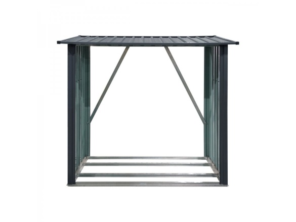 Přístřešek na dřevo 2 x 1,5 m s pultovou střechou antracit Riwall PRO RMWS 3x7 Anthracite