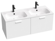 Ravak Dvojumyvadlo Chrome Slim 120, s otvory pro baterie, s přepadem