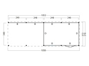 Wood flachdach Kiruna, typ 3 (schwarz gesprühte Wände)