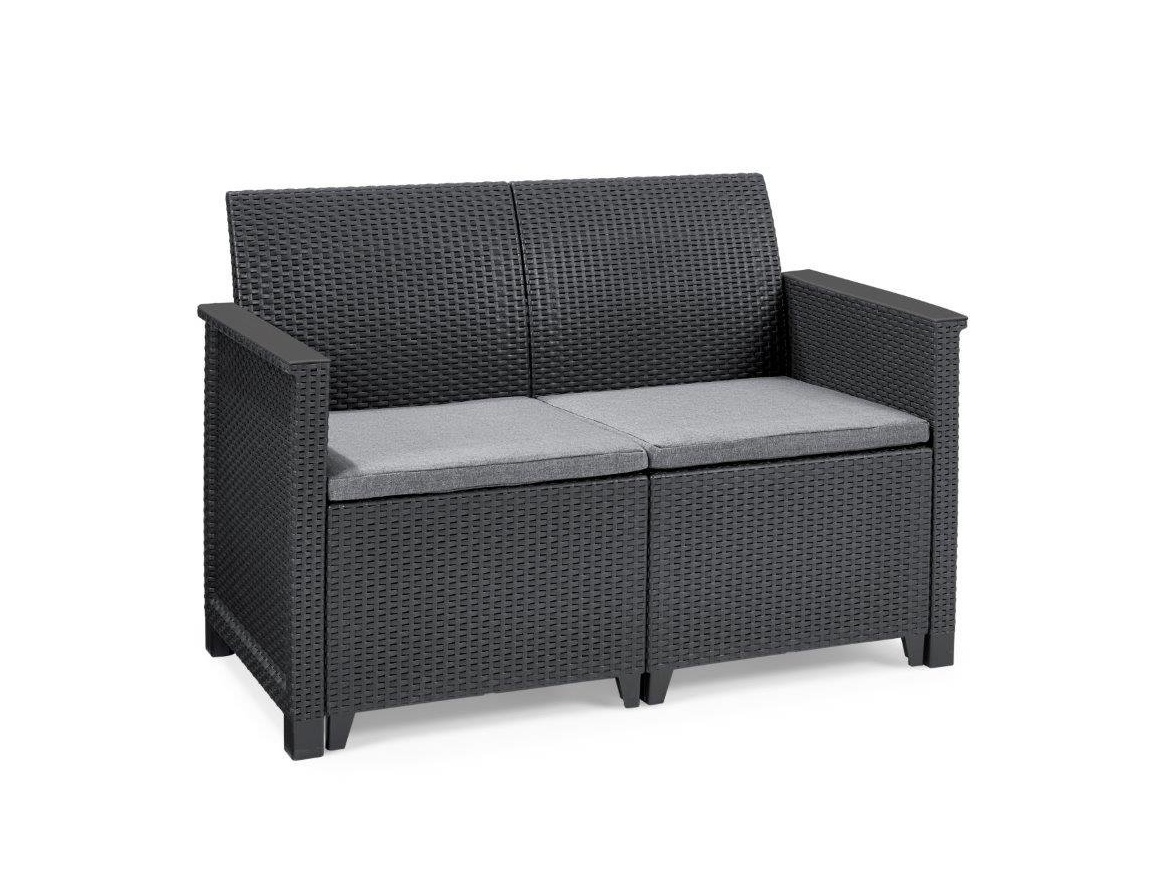 Keter Zahradní nábytek  Elodie dvousedadlová pohovka grafitová