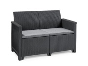 Keter Zahradní nábytek  Elodie dvousedadlová pohovka grafitová