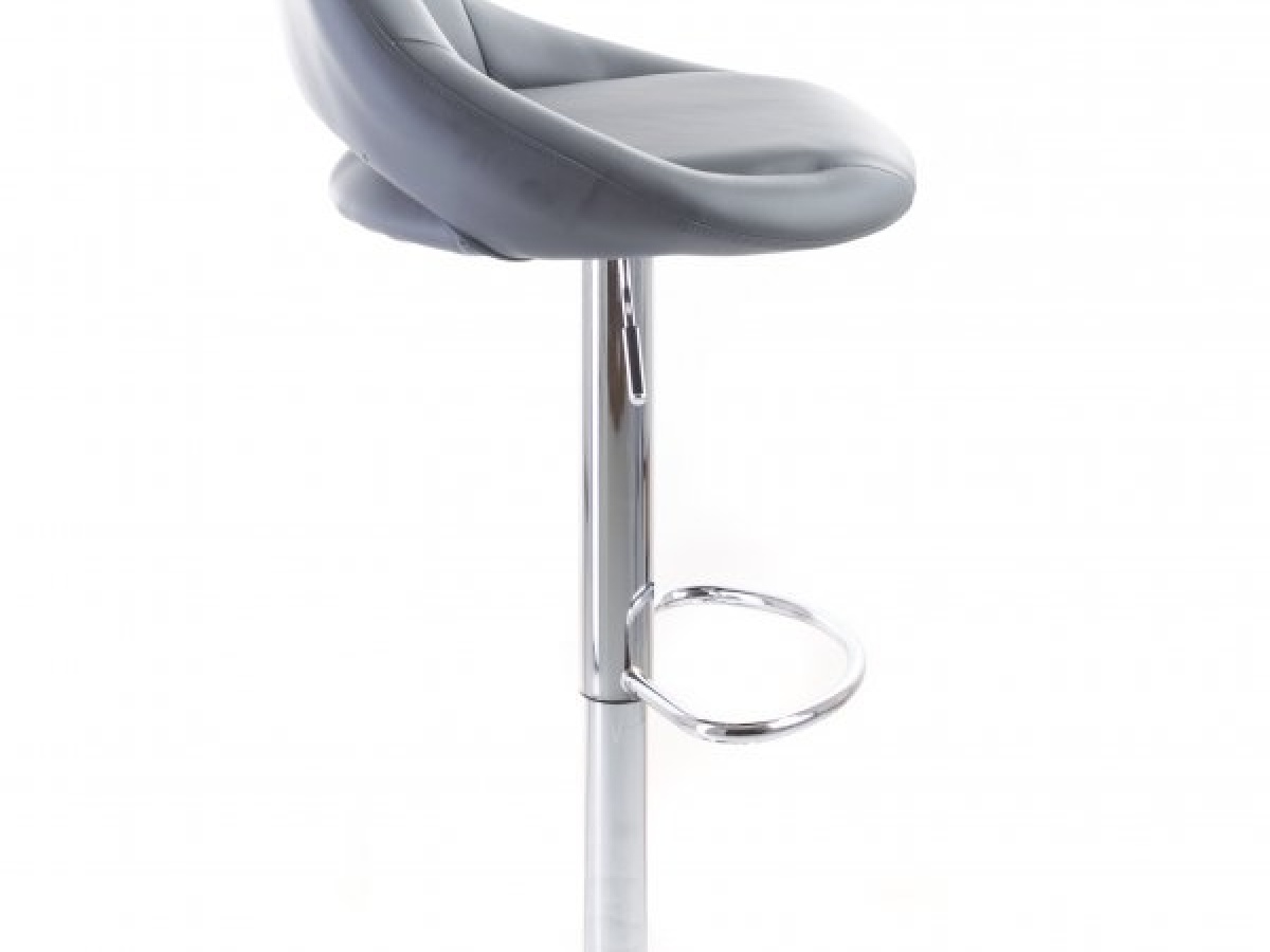 G21 Barová židle  Aletra koženková, prošívaná grey