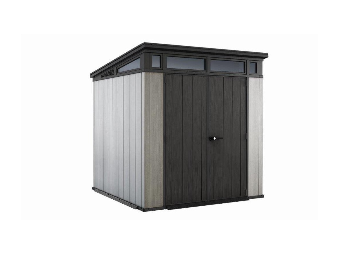 Plastový záhradný domček Keter Zahradní domek  Artisan 7x7 grafitový/šedý, s podlahou