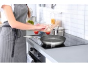 G21 Pánev  Gourmet Miracle 28 cm s poklicí, nerez/greblon