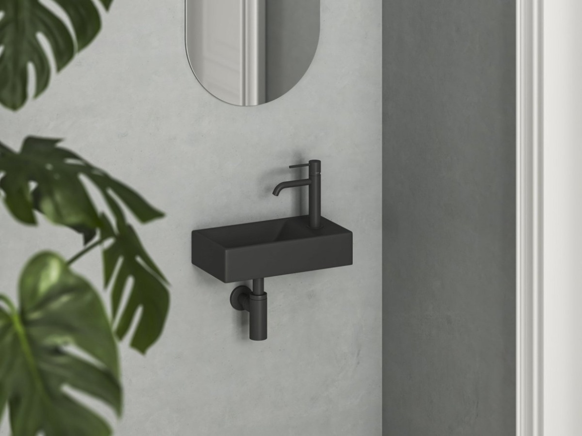 Ravak Umývátko Veda Wall 40 P, s otvorem pro baterii, bez přepadu, bílá matná