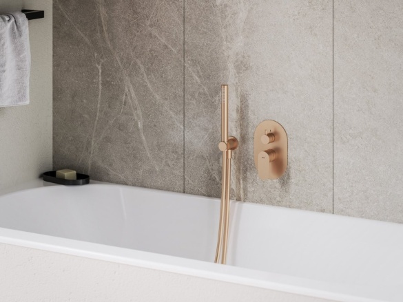 Ravak EL 065.60RGB.O2.RB07E Podomítková baterie 2-cestná bez tělesa, Rose Gold Brushed