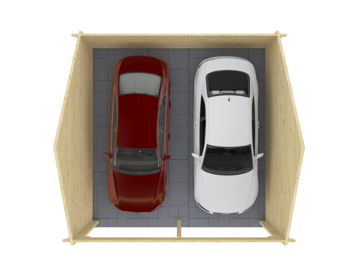 Tuindeco Nysse Garage/open-sided barn | 70mm | impregnated grey